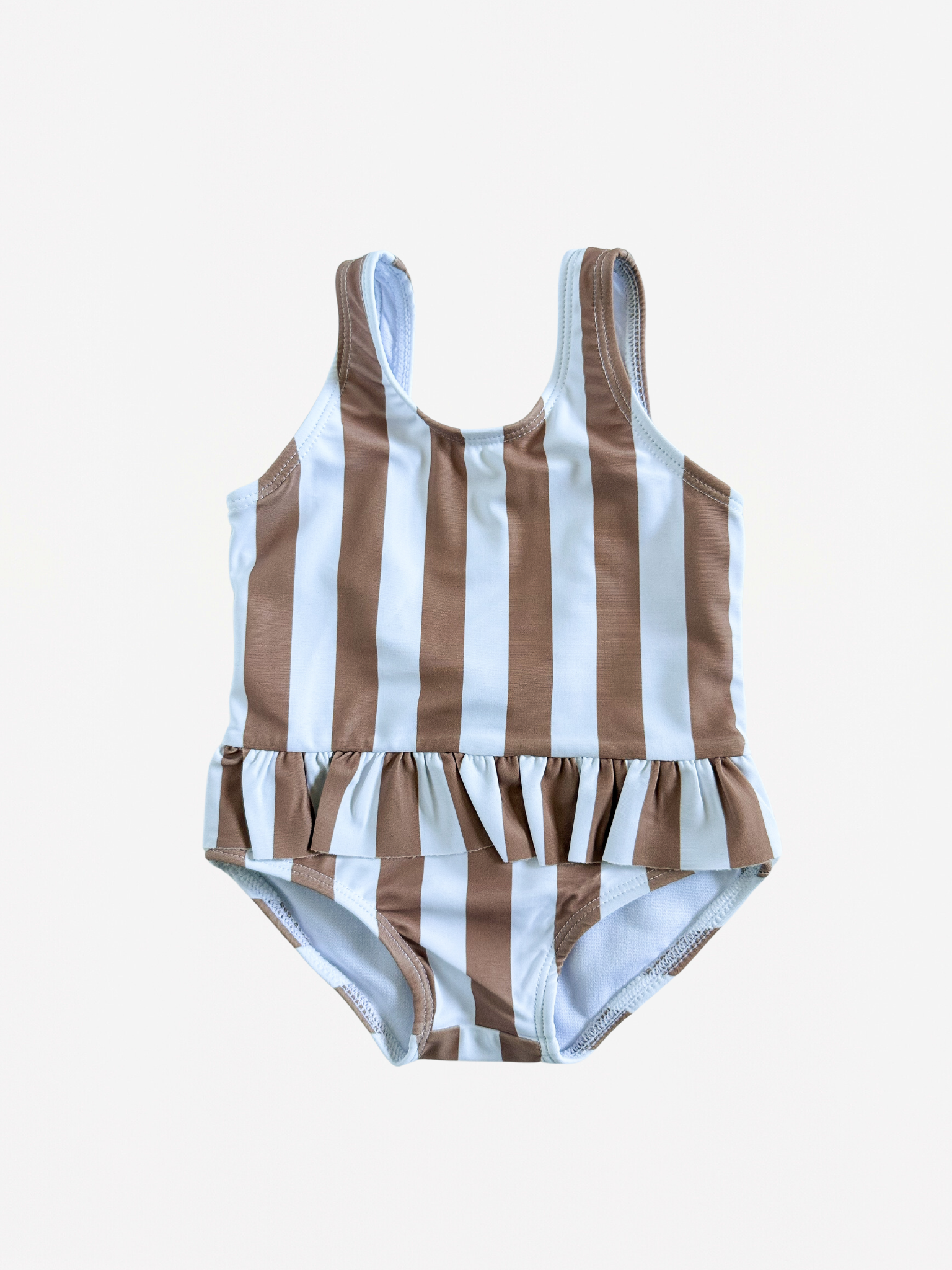 Sienna Stripe Ruffle Skirted One Piece Swimsuit
