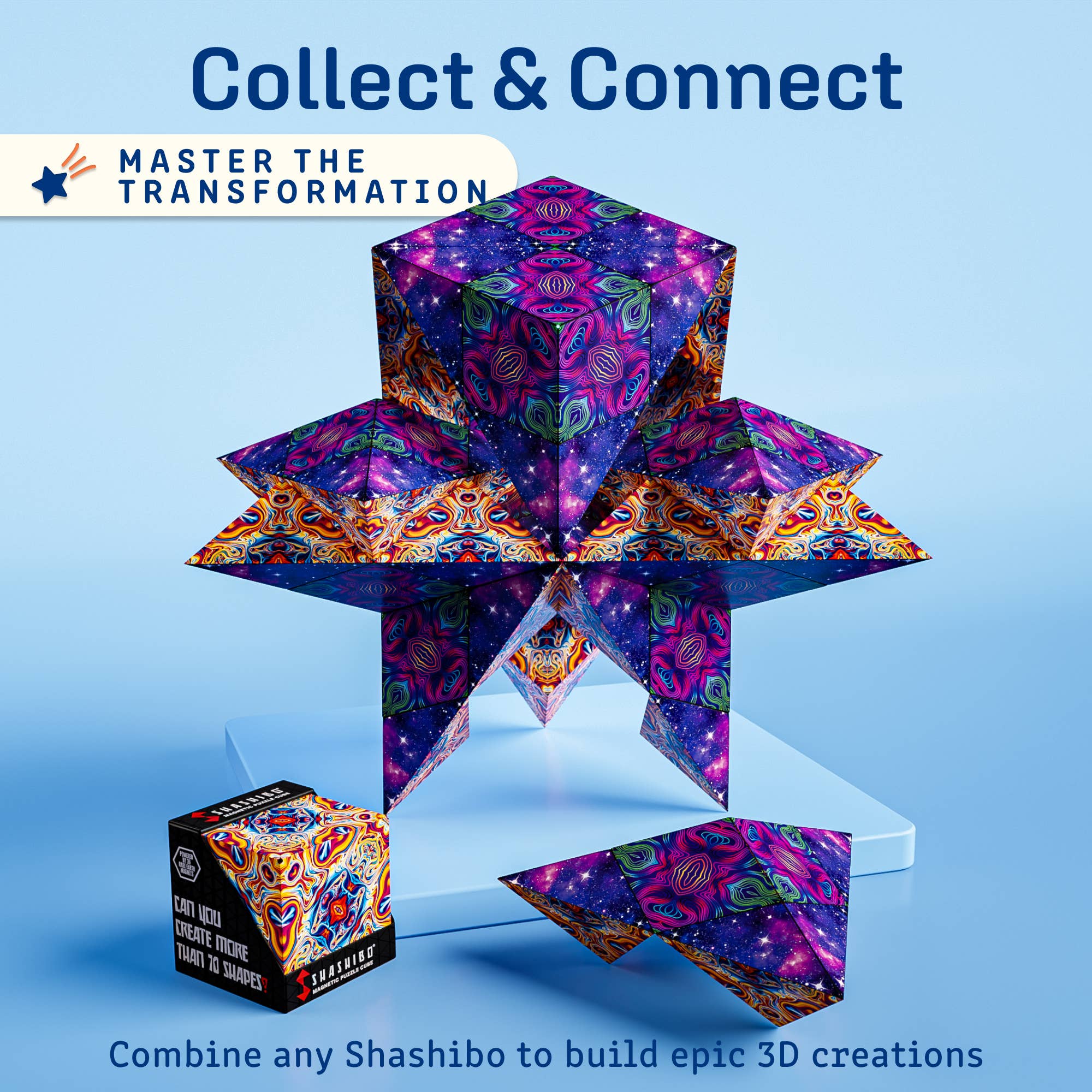 Shashibo Metamorph  Magnetic Puzzle Cube STEAM MESH - NEW