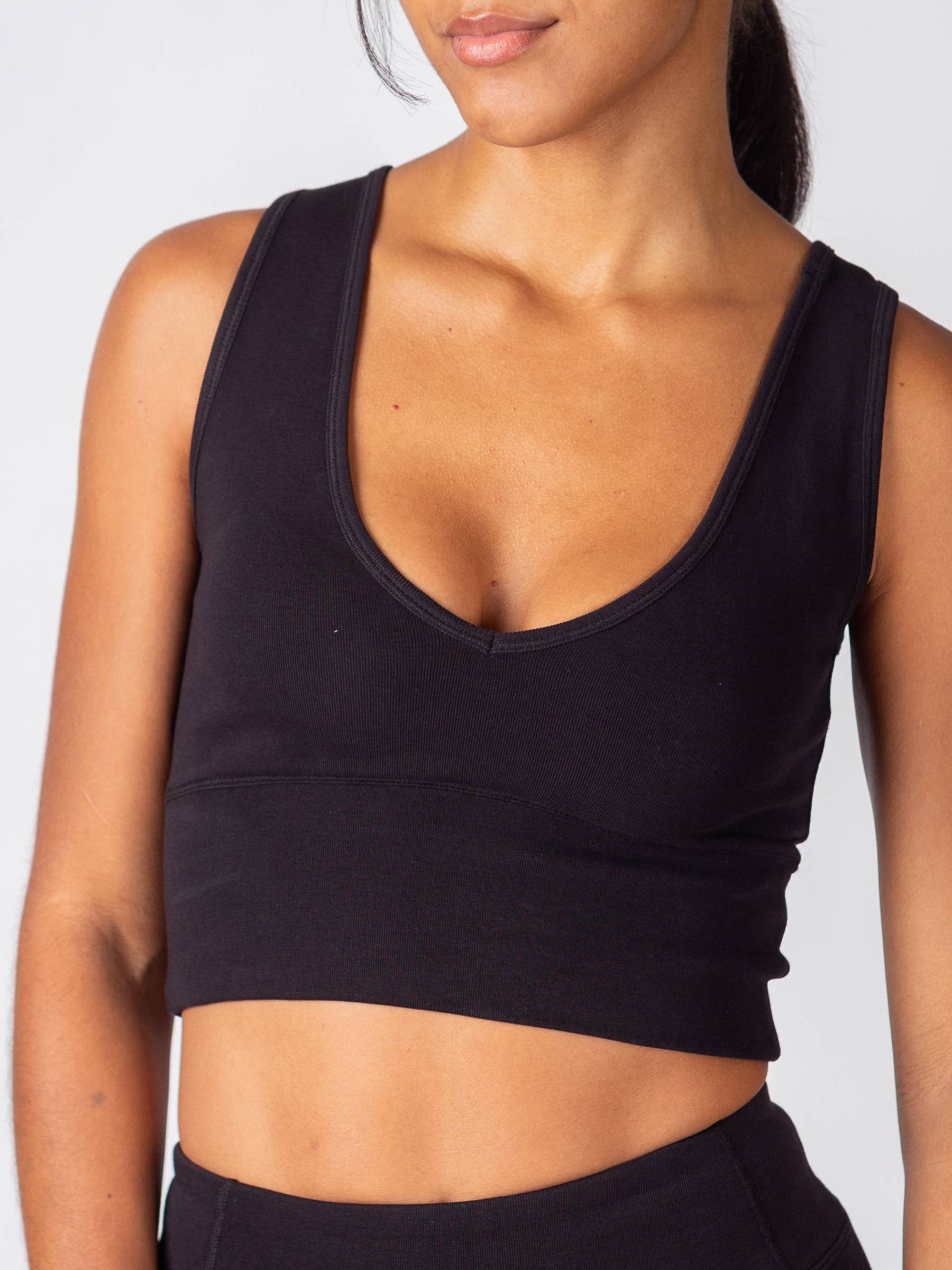 Organic Reversible Activewear Tank | Black