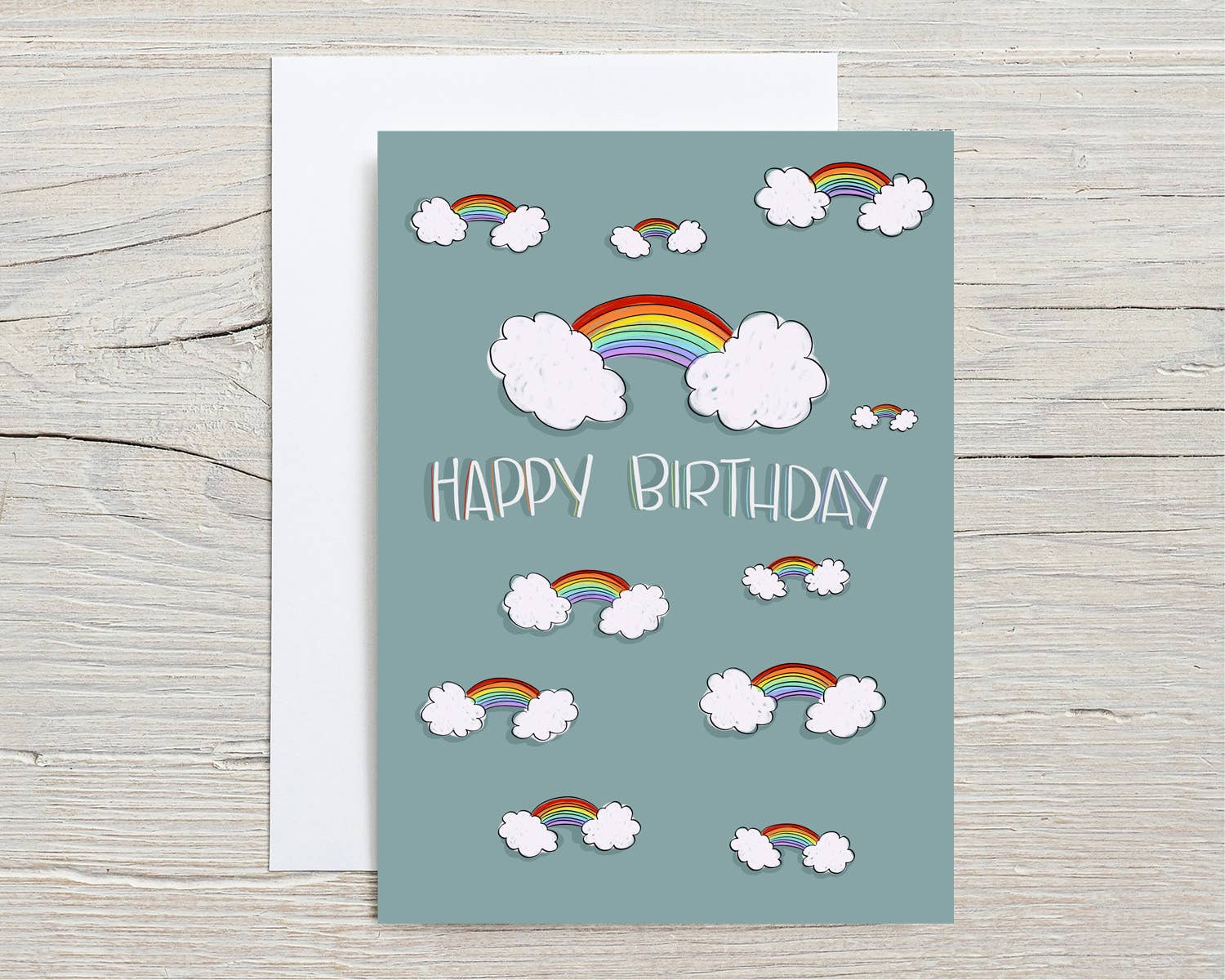Rainbow Birthday Greeting Card