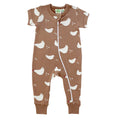 Signature Print 2-Way Zip Short-Sleeve Romper
