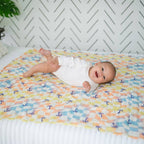Sunset Checker Muslin Swaddle Blanket