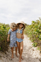 Wavy Flowers / Boardshorts / Navy Blue