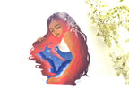 Mahina Full Moon Wahine Sticker