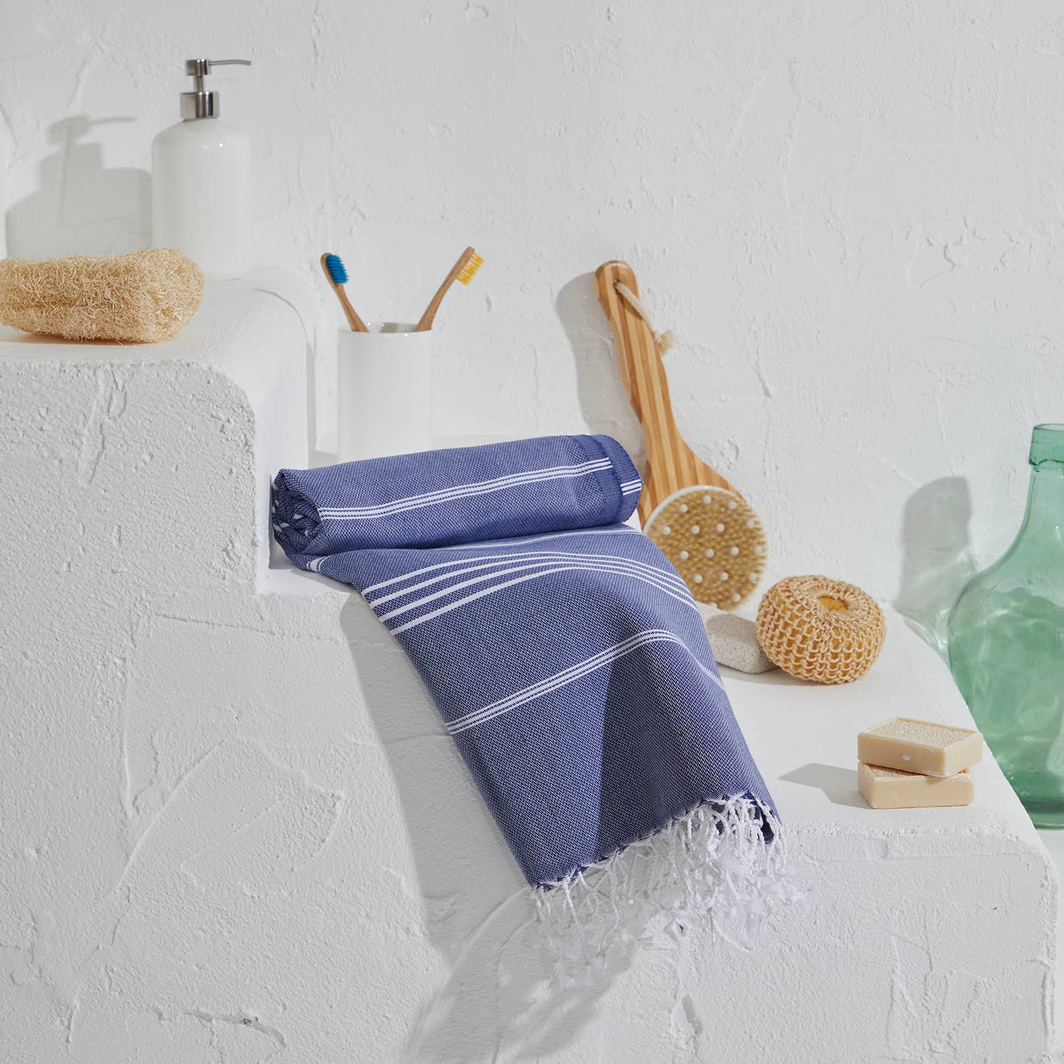 Turkish Beach Towels - Navy