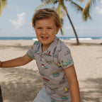 Coco Moon - Surf Report Bamboo Kids Polo Shirt