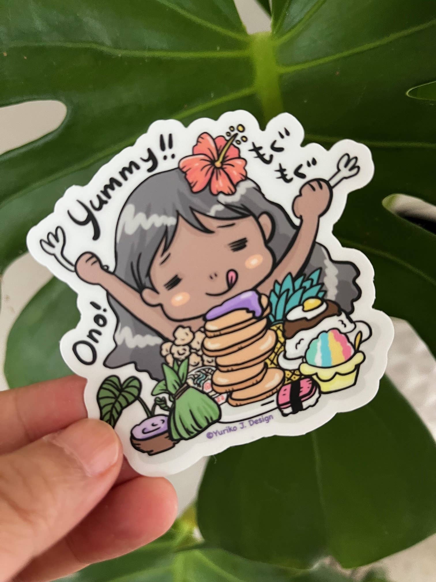 Ono! Yummy Anime Hula Girl Sticker