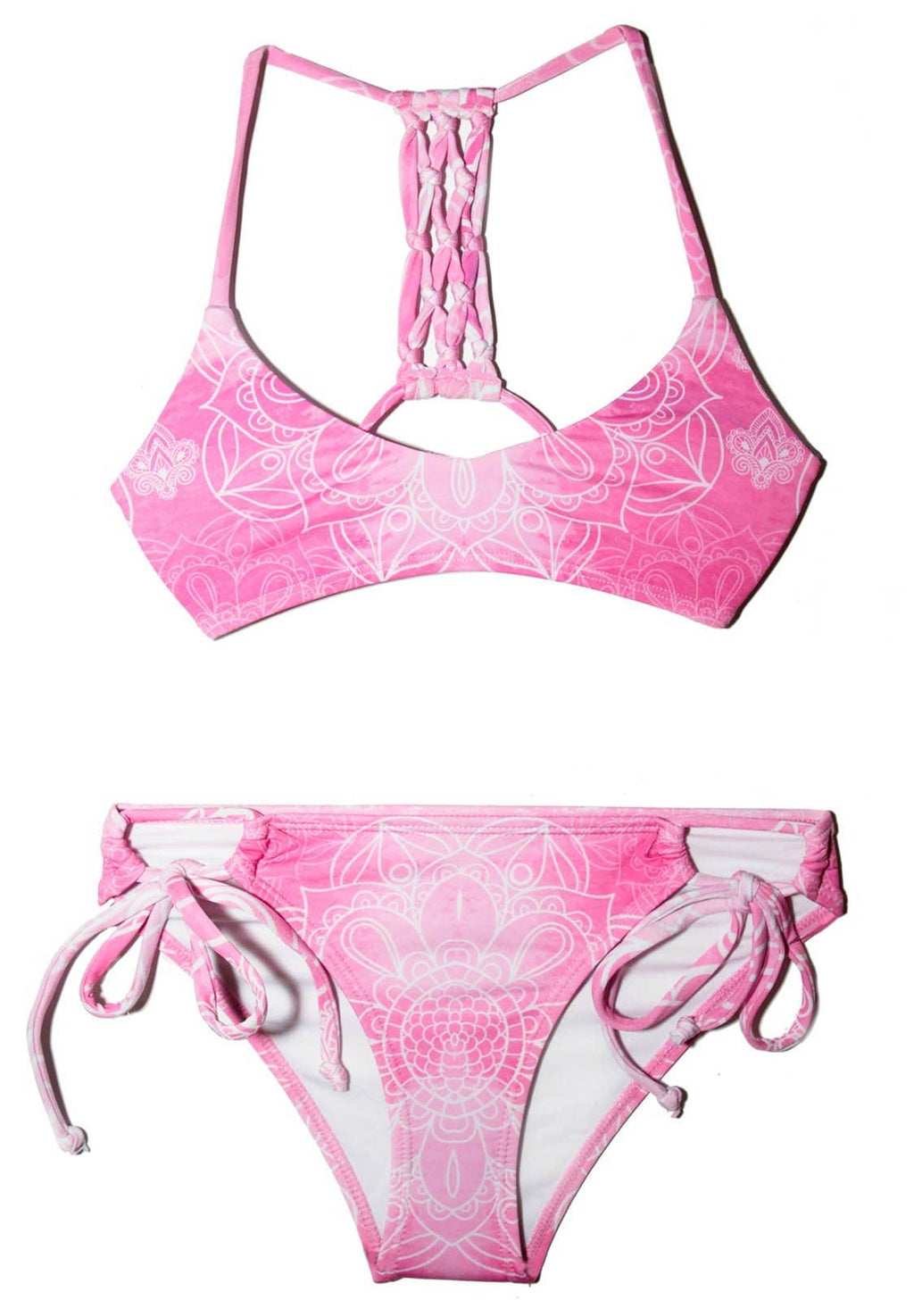 Girls Pink Two-Piece Bikini Swimsuit | Girls Size 8/10
