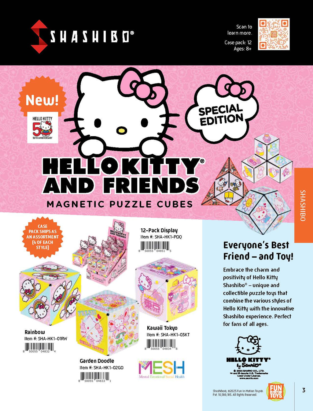 Shashibo Hello Kitty Magnetic Puzzle Cube