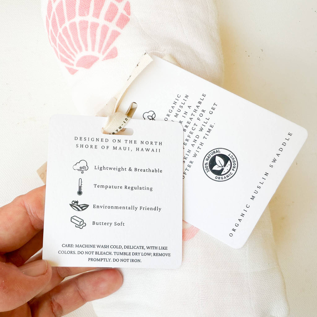 Seashell Organic Bamboo Swaddle