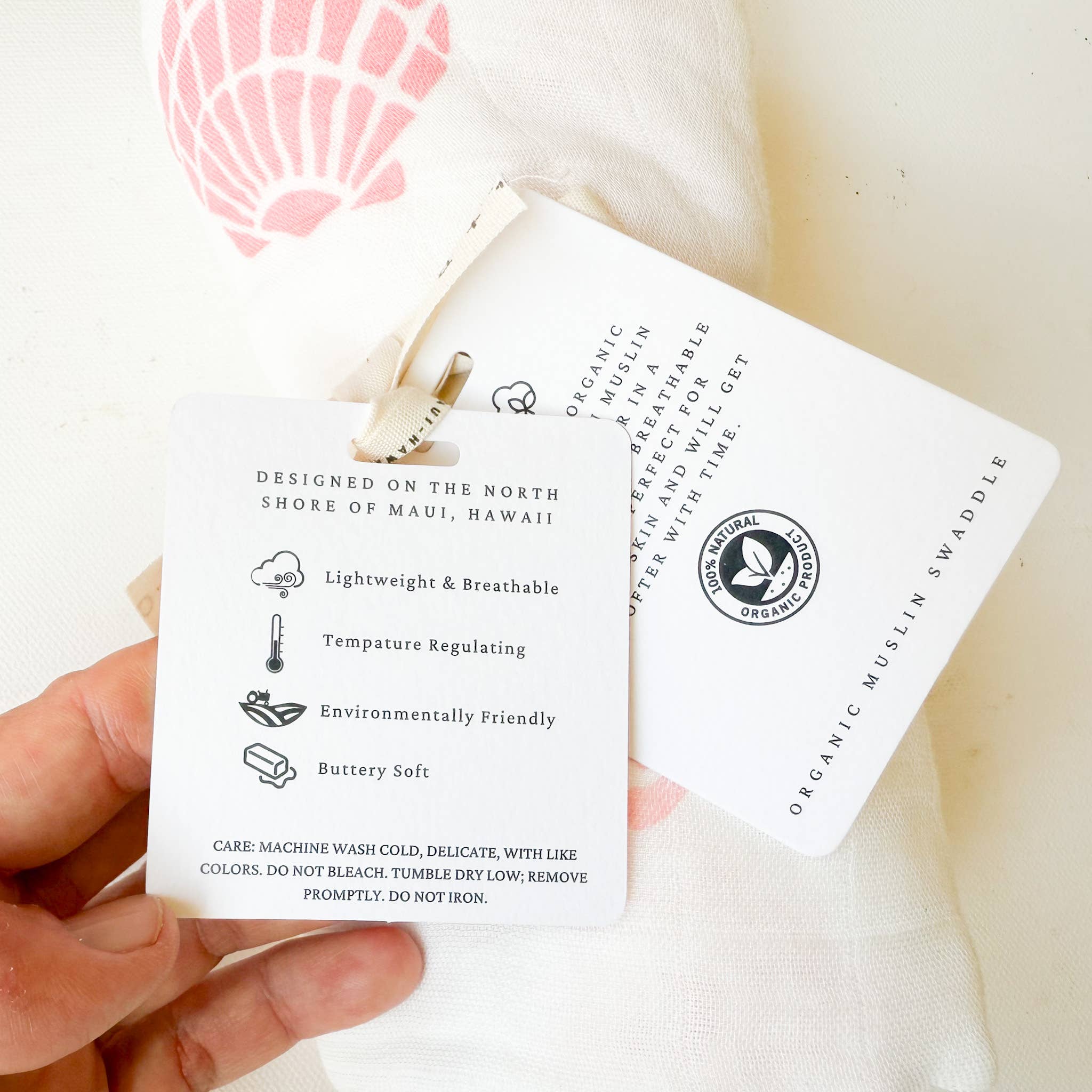 Seashell Organic Bamboo Swaddle