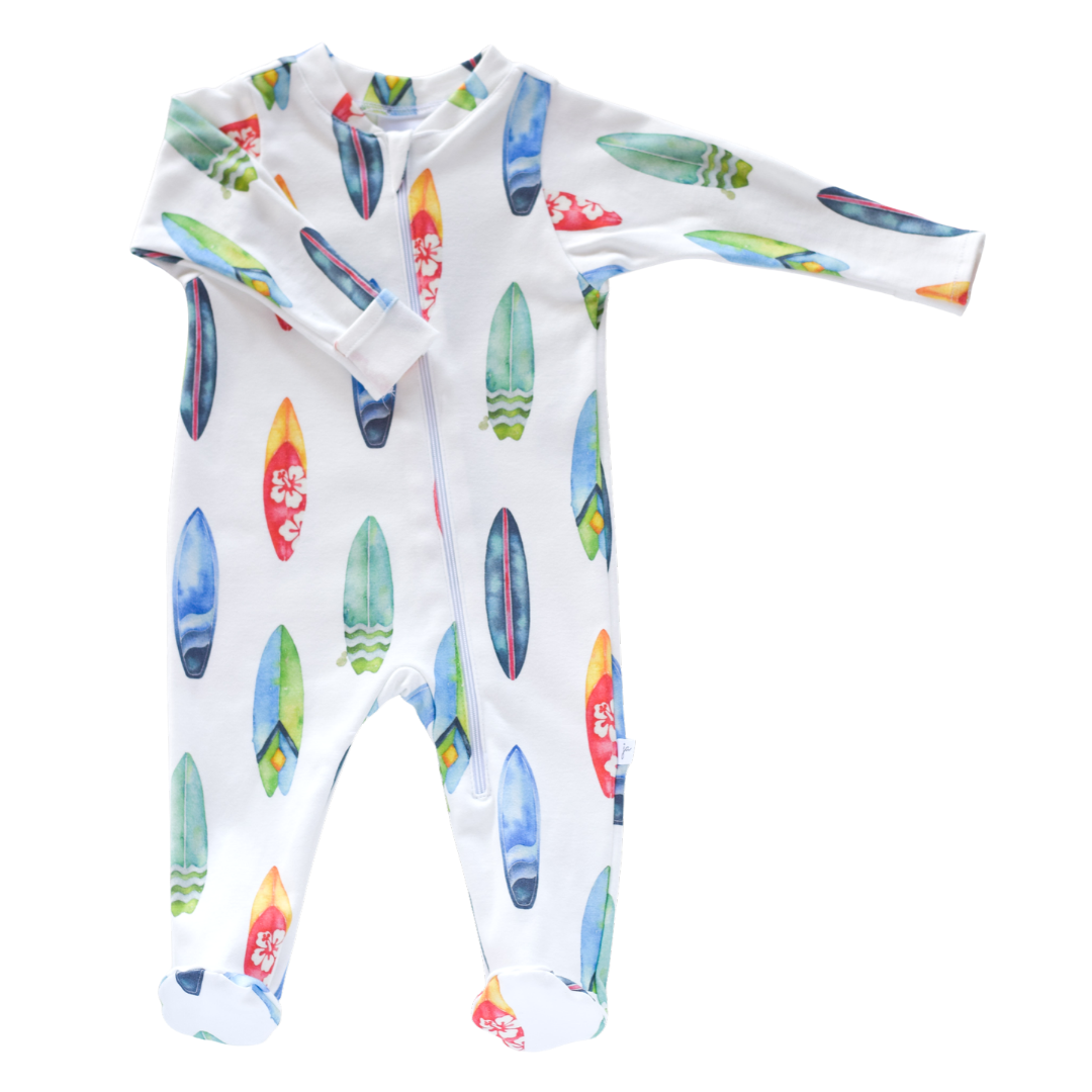 Long sleeve Baby One Piece - Surfboards