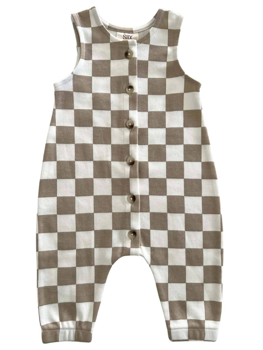 Tiramisu Checker / Organic Bay Jumpsuit