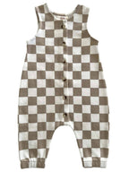 Tiramisu Checker / Organic Bay Jumpsuit