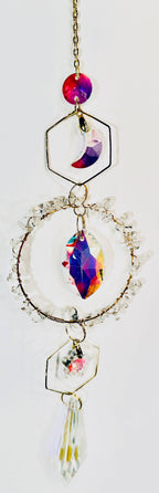 Long Amethyst Crystal Suncatcher