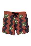 Scallop Retro Flare Boardshort / Wavy Daisy / Tan Camo