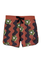 Scallop Retro Flare Boardshort / Wavy Daisy / Tan Camo