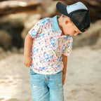 Sunset Checker Bamboo Polo Shirt