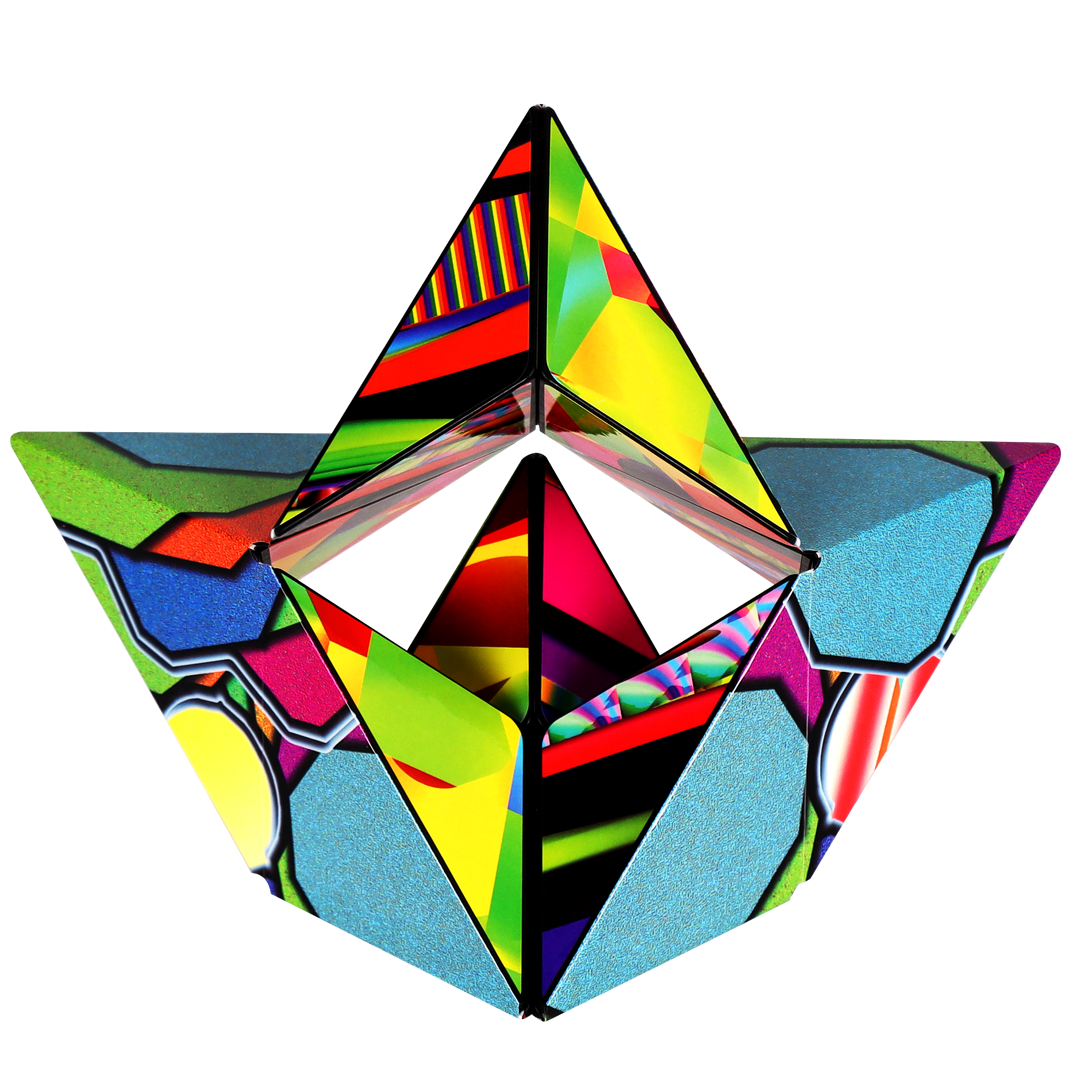 Shashibo Stained Glass Magnetic Puzzle Cube STEM STEAM MESH