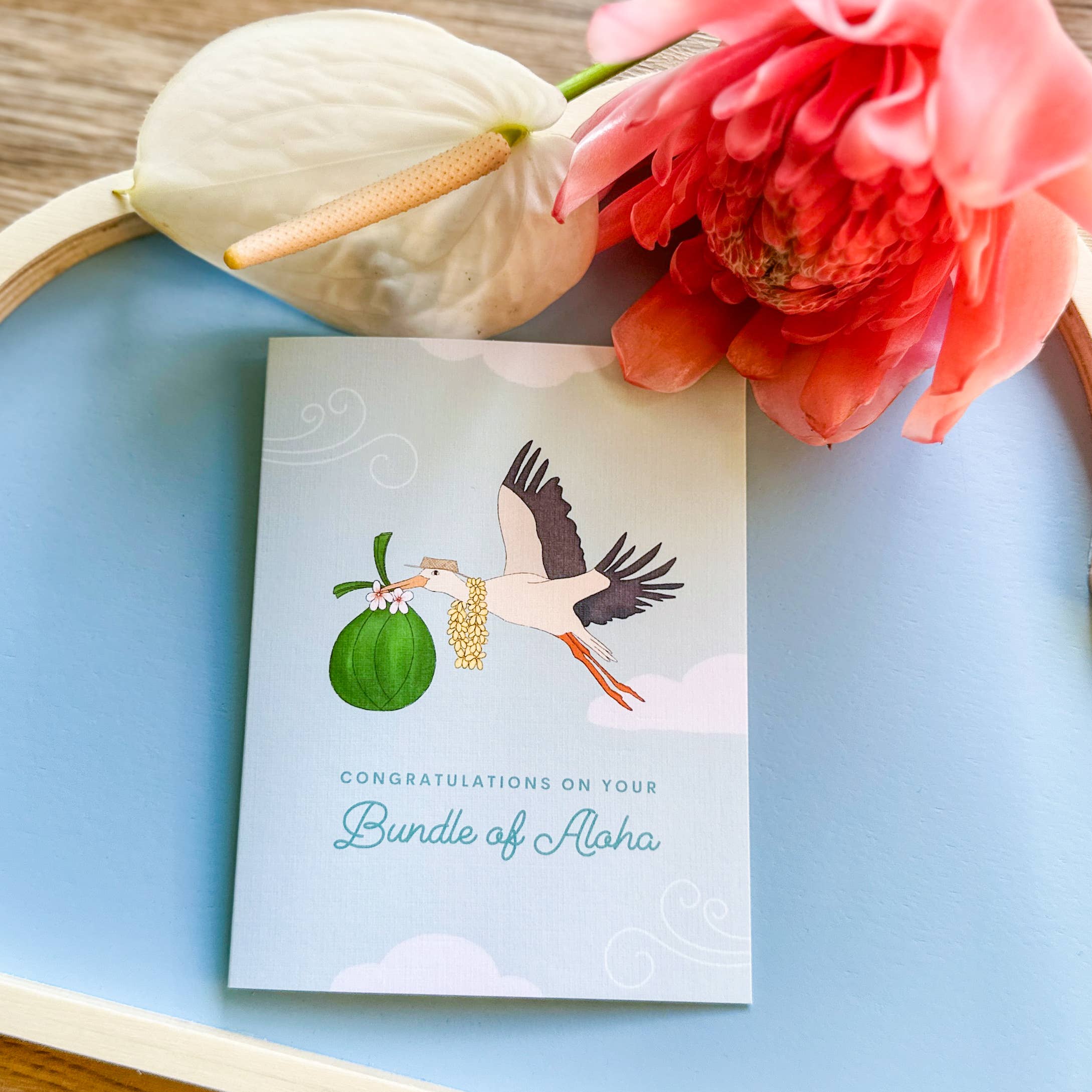 Bundle of Aloha Baby Greeting Card