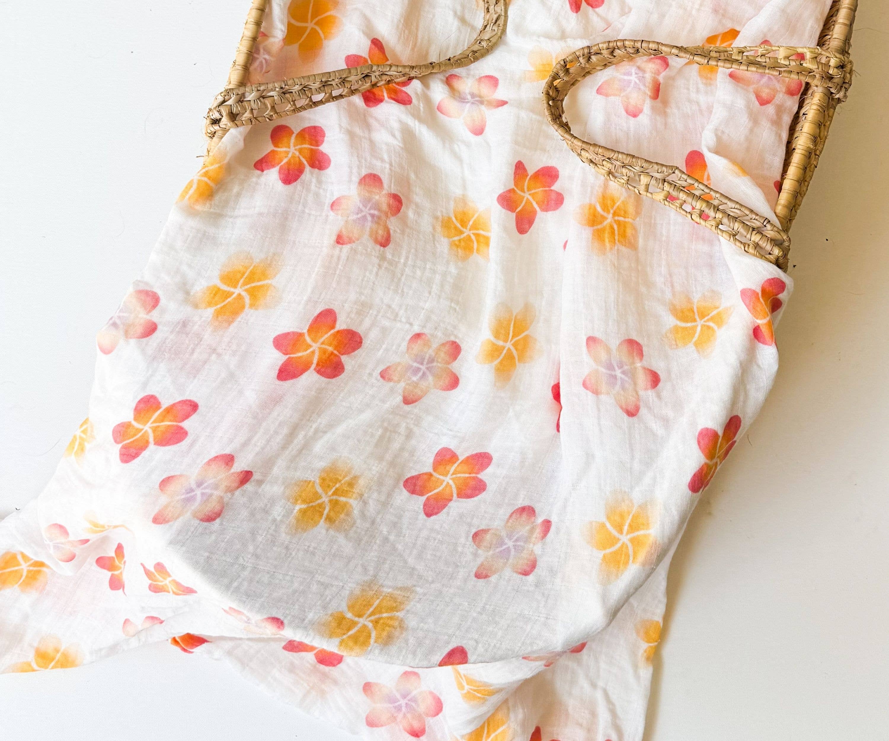 Tropical Floral Organic Bamboo Swaddle