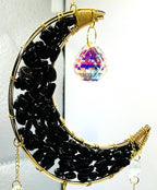 Suncatchers - Crescent Moon with Stones