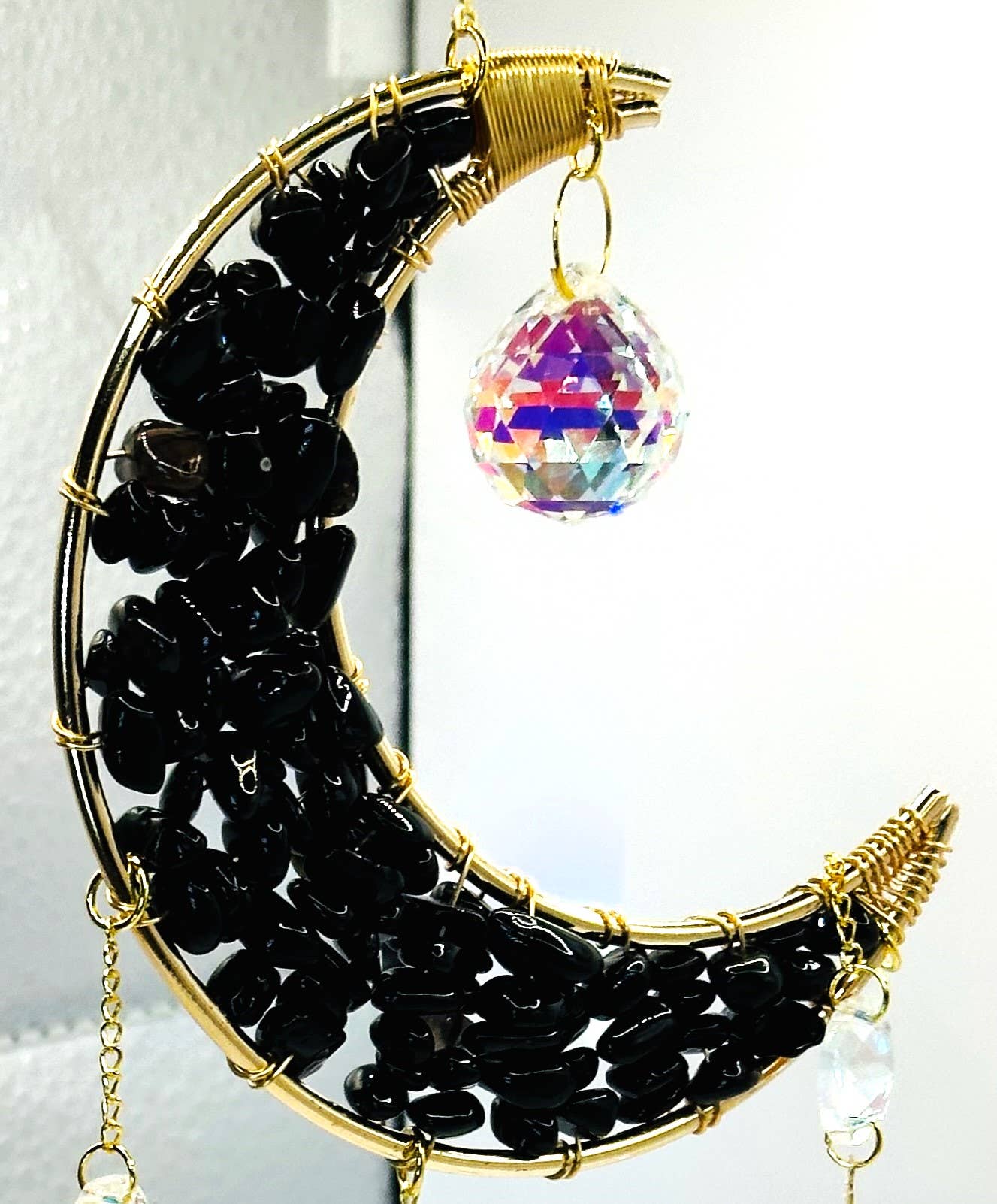 Suncatchers - Crescent Moon with Stones