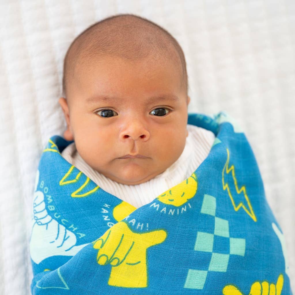 Coco Moon - Shaka Code Muslin Baby Swaddle Blanket