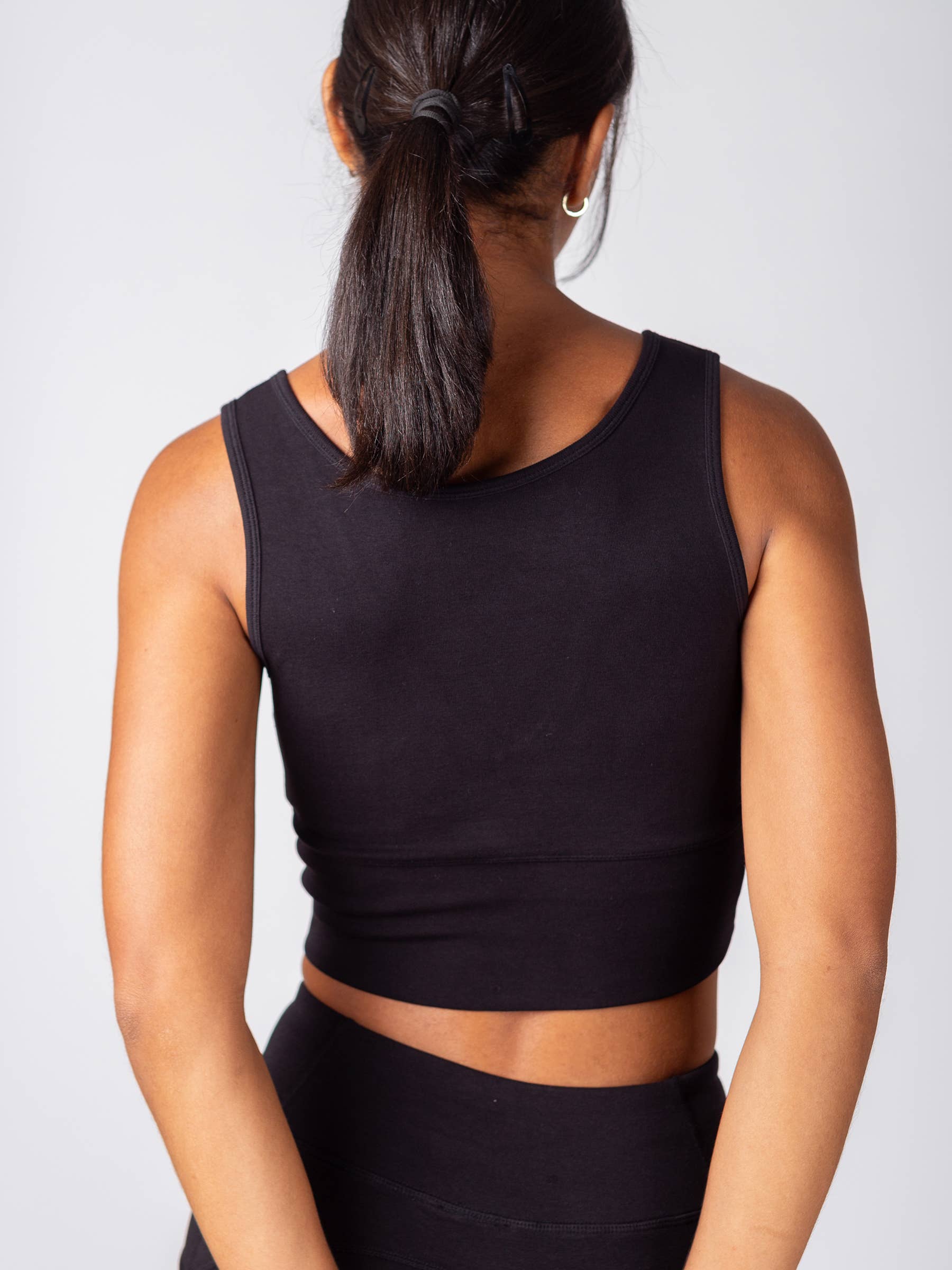 Organic Reversible Activewear Tank | Black