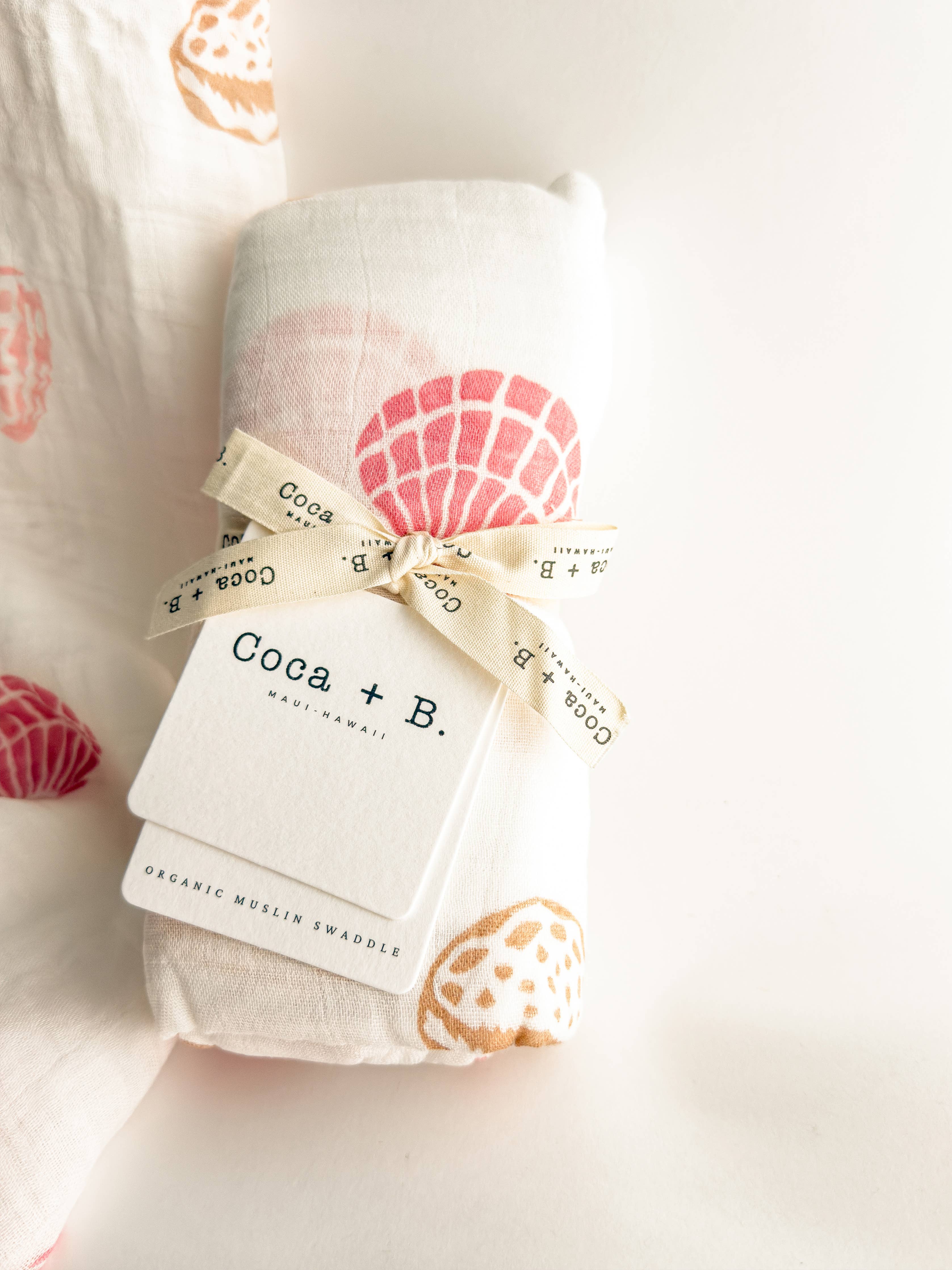 Seashell Organic Bamboo Swaddle