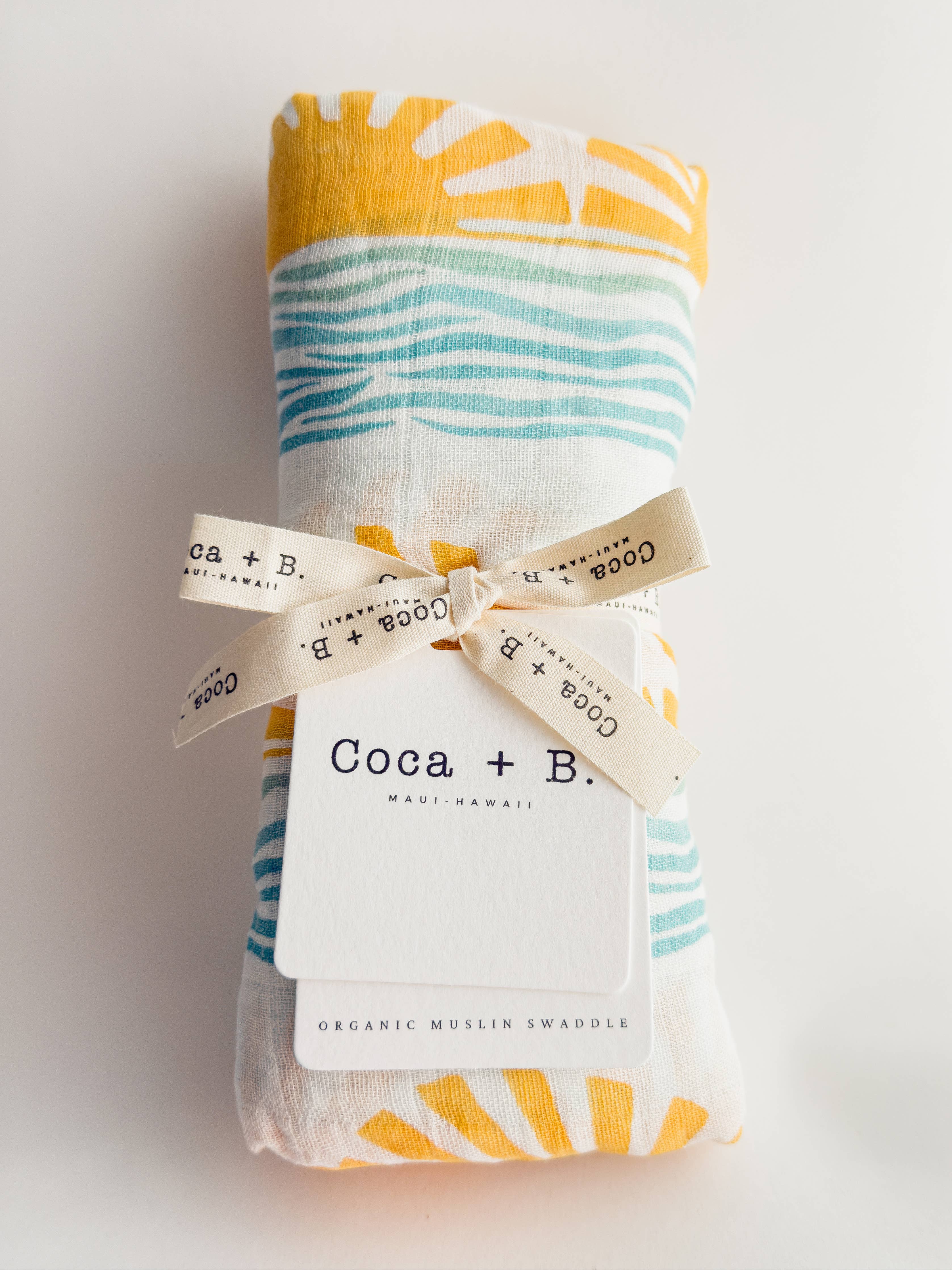 Sun + Wave Surfer Organic Bamboo Swaddle