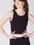Organic Reversible Activewear Tank | Black