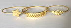 Coral Gold or Silver Bangle