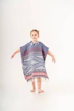 Kids Hooded Poncho - Beach Towel