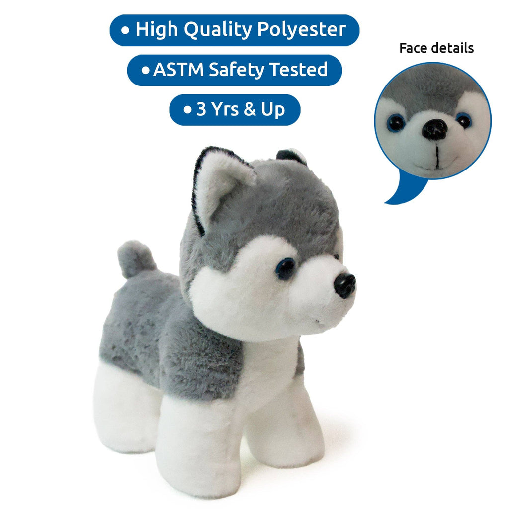Pet Plush Set with Bag - Husky Dog