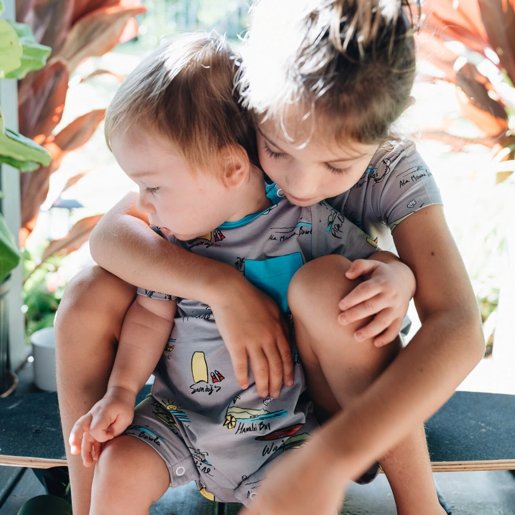 Surf Report Baby Bamboo Shortie Romper