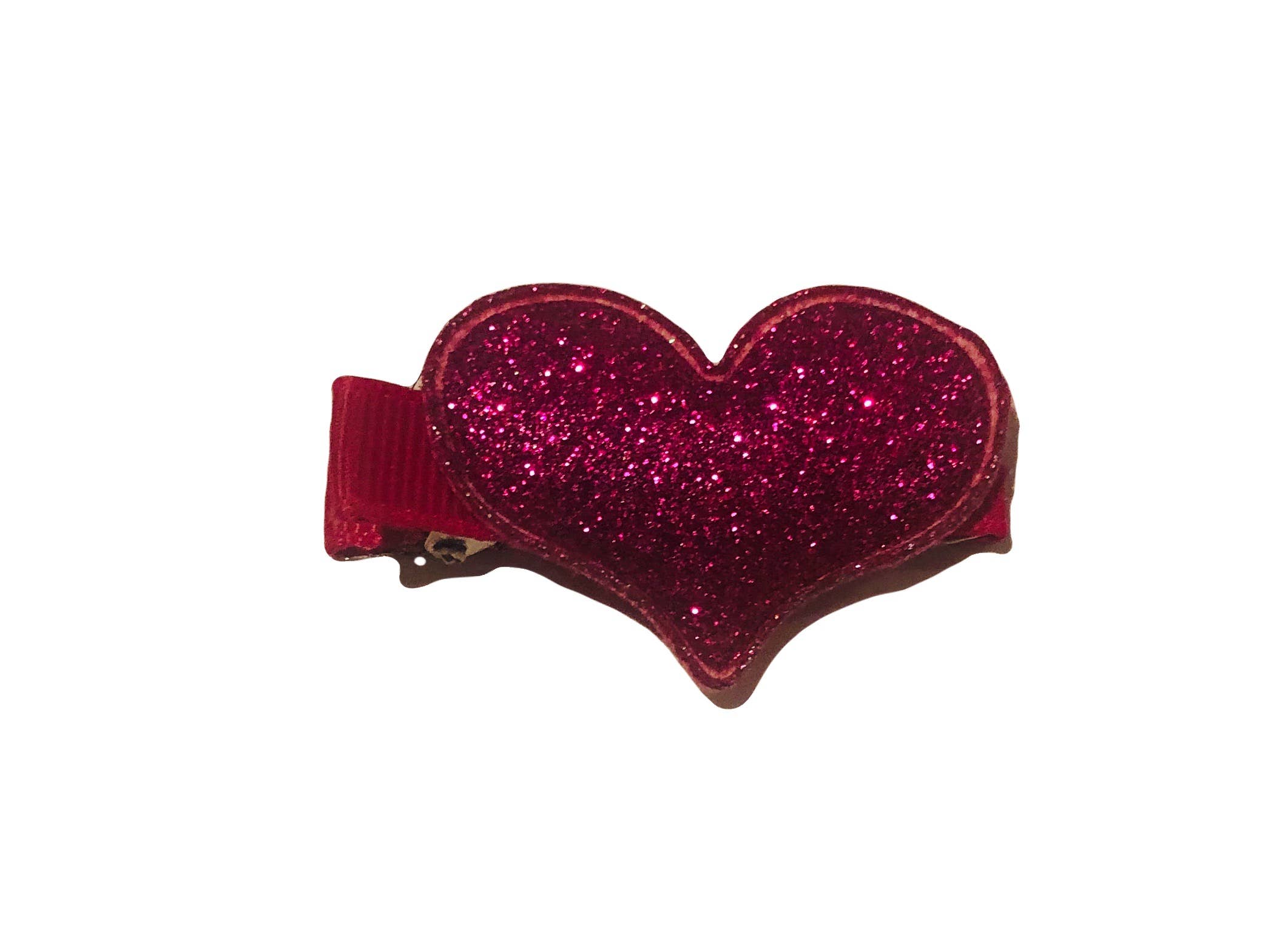 Sparkle Heart Hair Clips