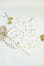 Summer lemon set dress w bloomers