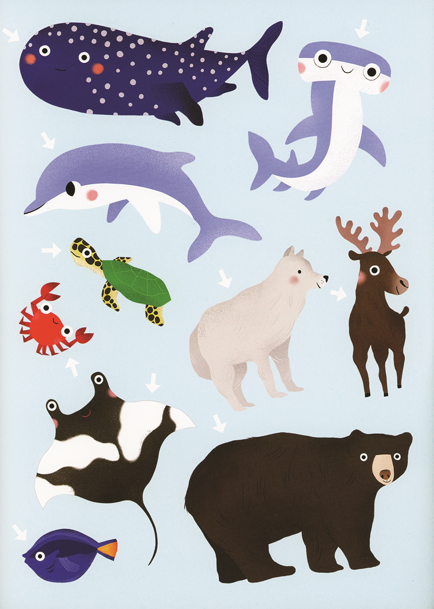 Big Stickers, Wild Animals
