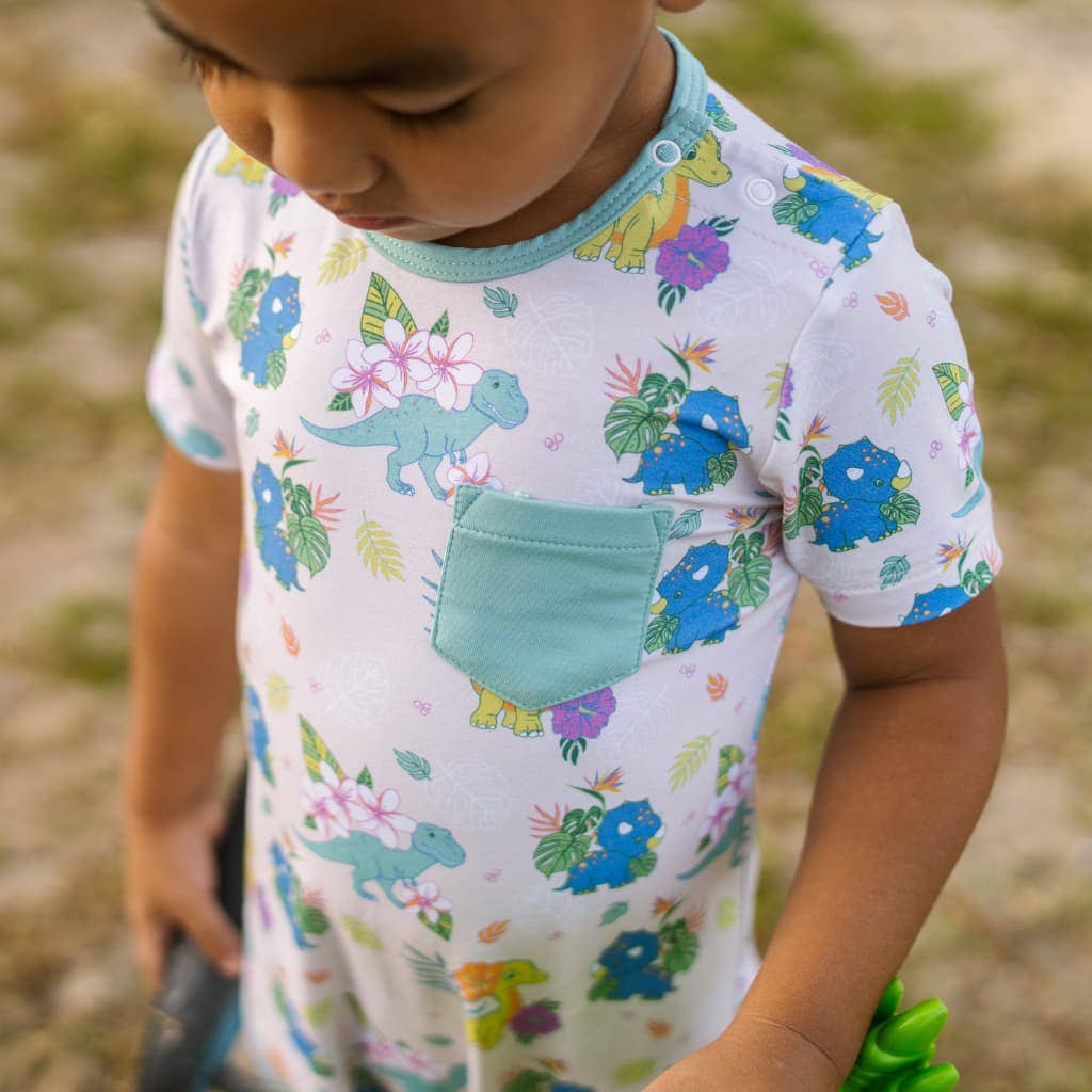 Aloha Before Time Shortie Bamboo Romper