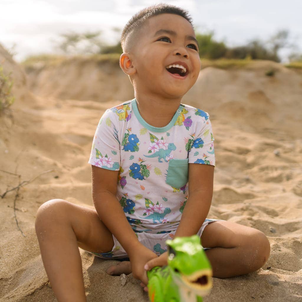 Aloha Before Time Shortie Bamboo Romper