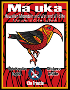 Hawaiian Mountain Wildlife Educational Color Book Olelo/Eng -