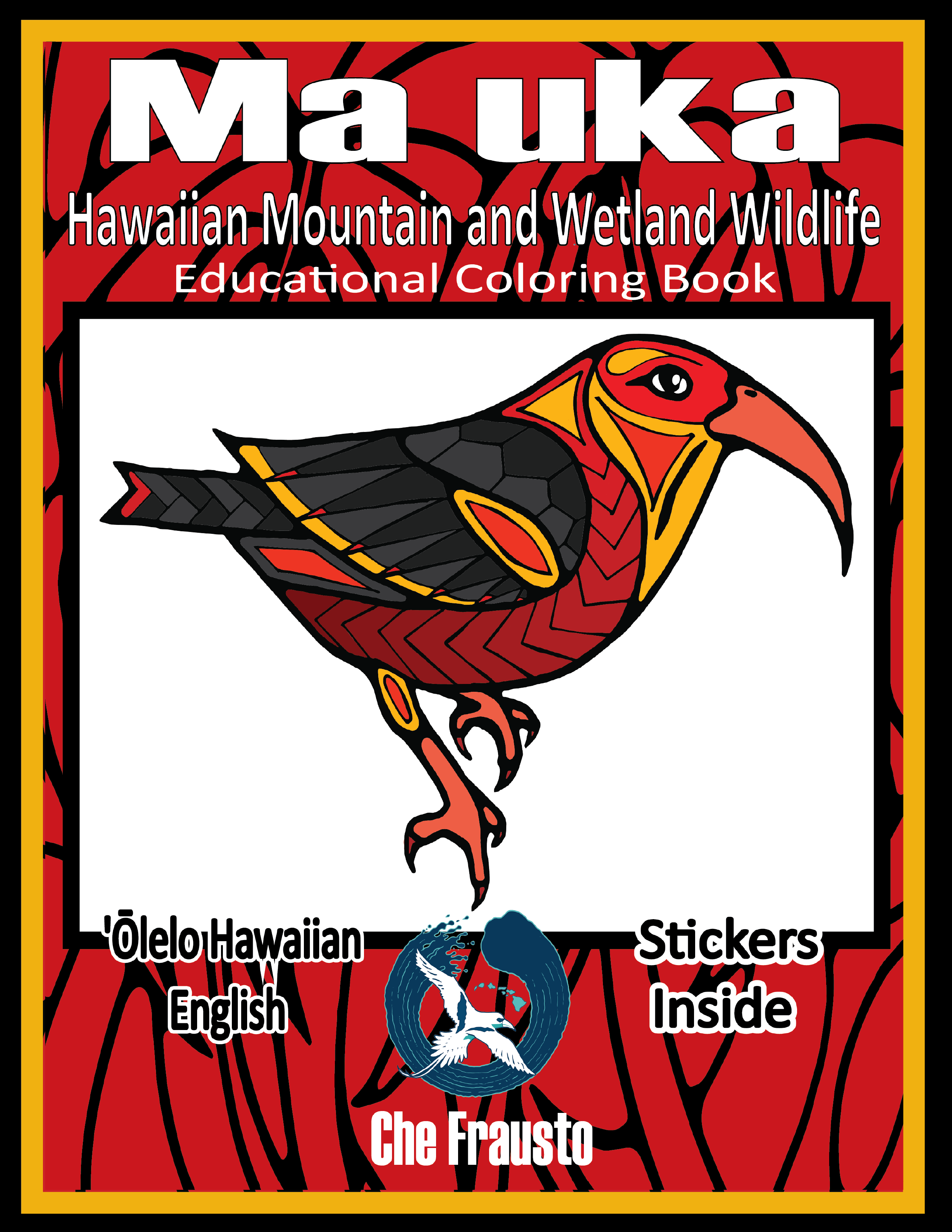 Hawaiian Mountain Wildlife Educational Color Book Olelo/Eng -