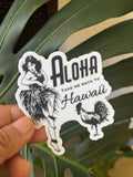 Vintage Style Hawaii Sticker