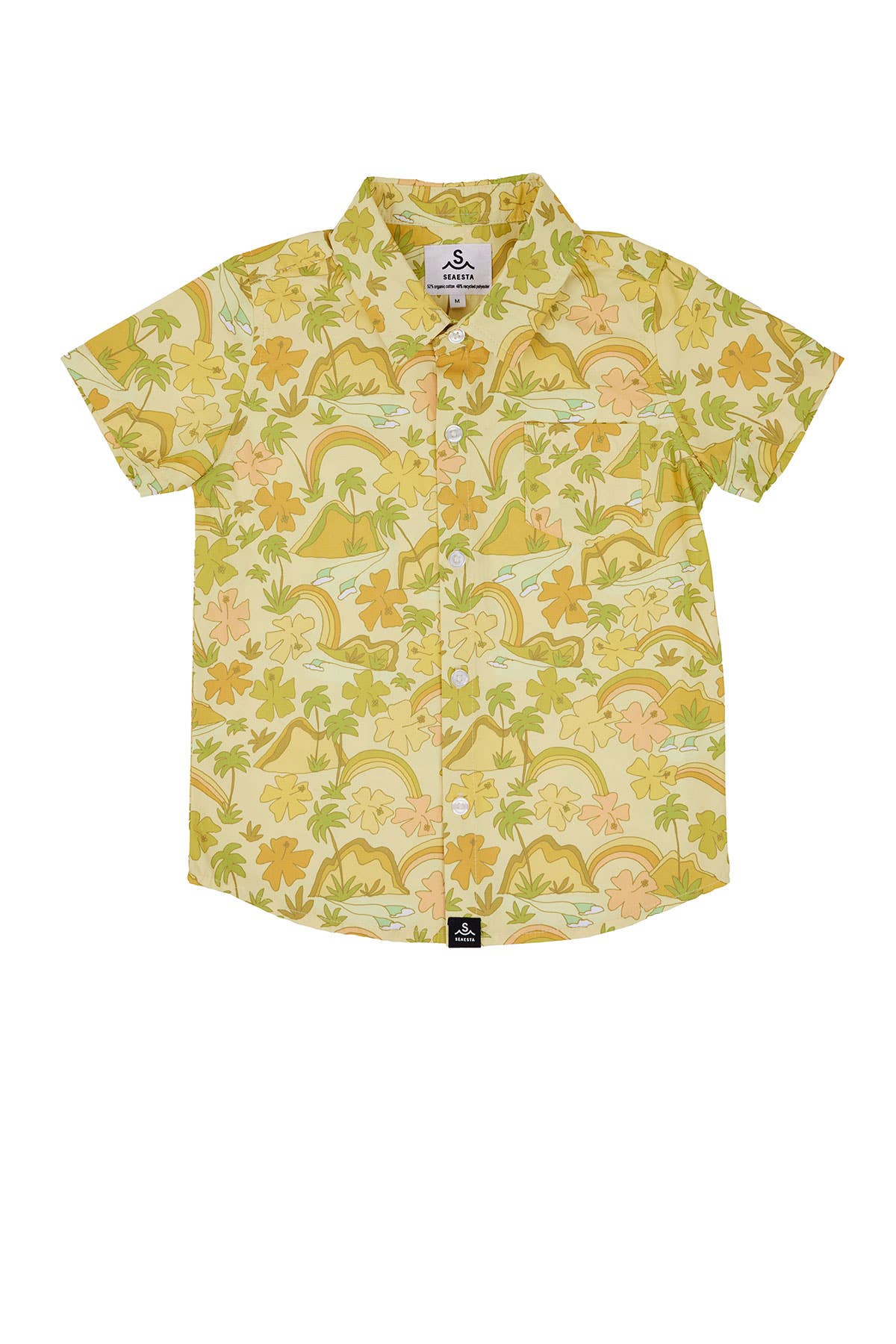 Seaesta Surf x Surfy Birdy Button Up Shirt / Youth / Hibiscus