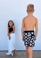 Kid’s Retro Boardshorts in Lima Flower