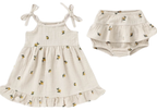 Summer lemon set dress w bloomers