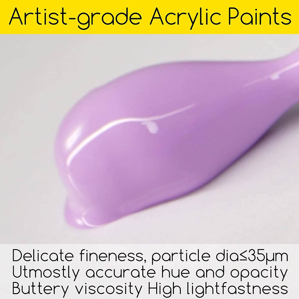 MEEDEN Pastel Acrylic Paint Set, 12 Pastel Colors 22 ml/0.74oz, Heavy Body Acrylic Paint Tubes, Art Craft Paints for Artists Kids Beginners, Art Supplies for Canvas Wood Rock Painting