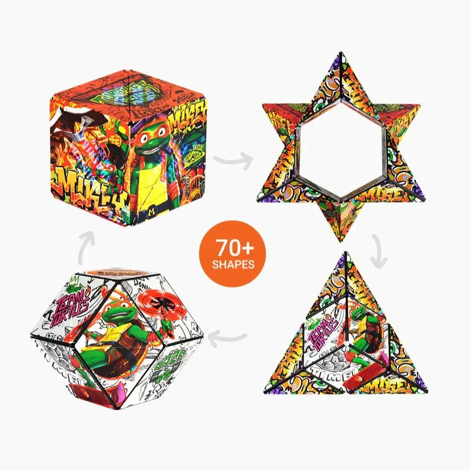 Shashibo TMNT Michelangelo Magnetic Puzzle Cube STEAM MESH