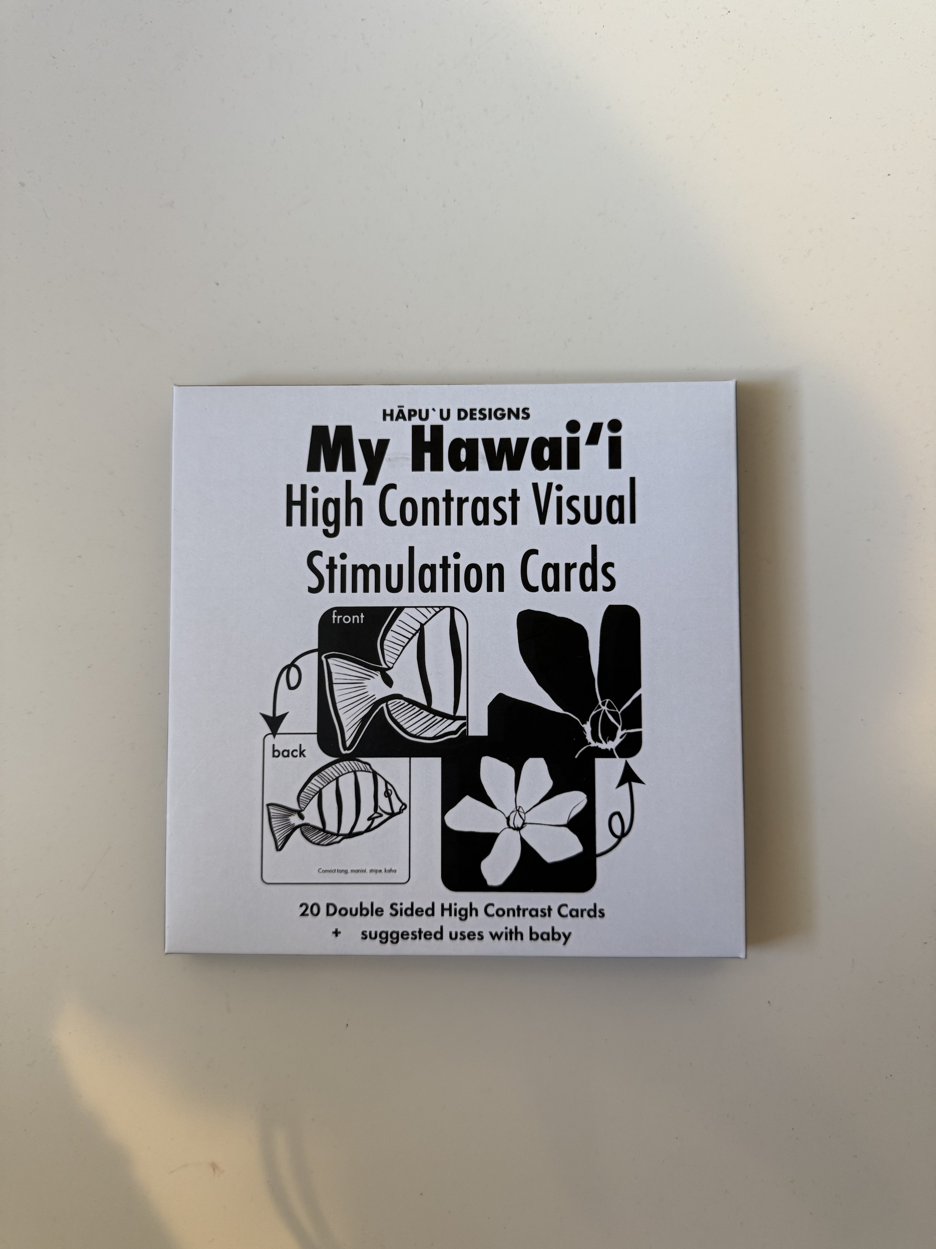 High contrast flash cards